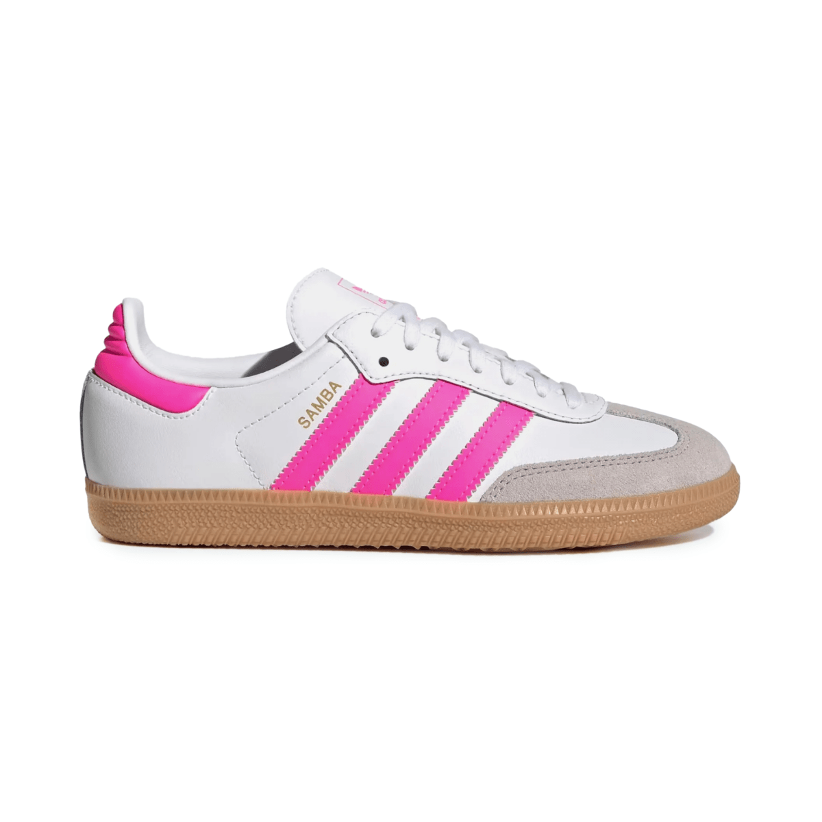 Grade School adidas Samba OG Shoes - White/Pink 6 Grade School adidas Samba OG Shoes - White/Pink 6