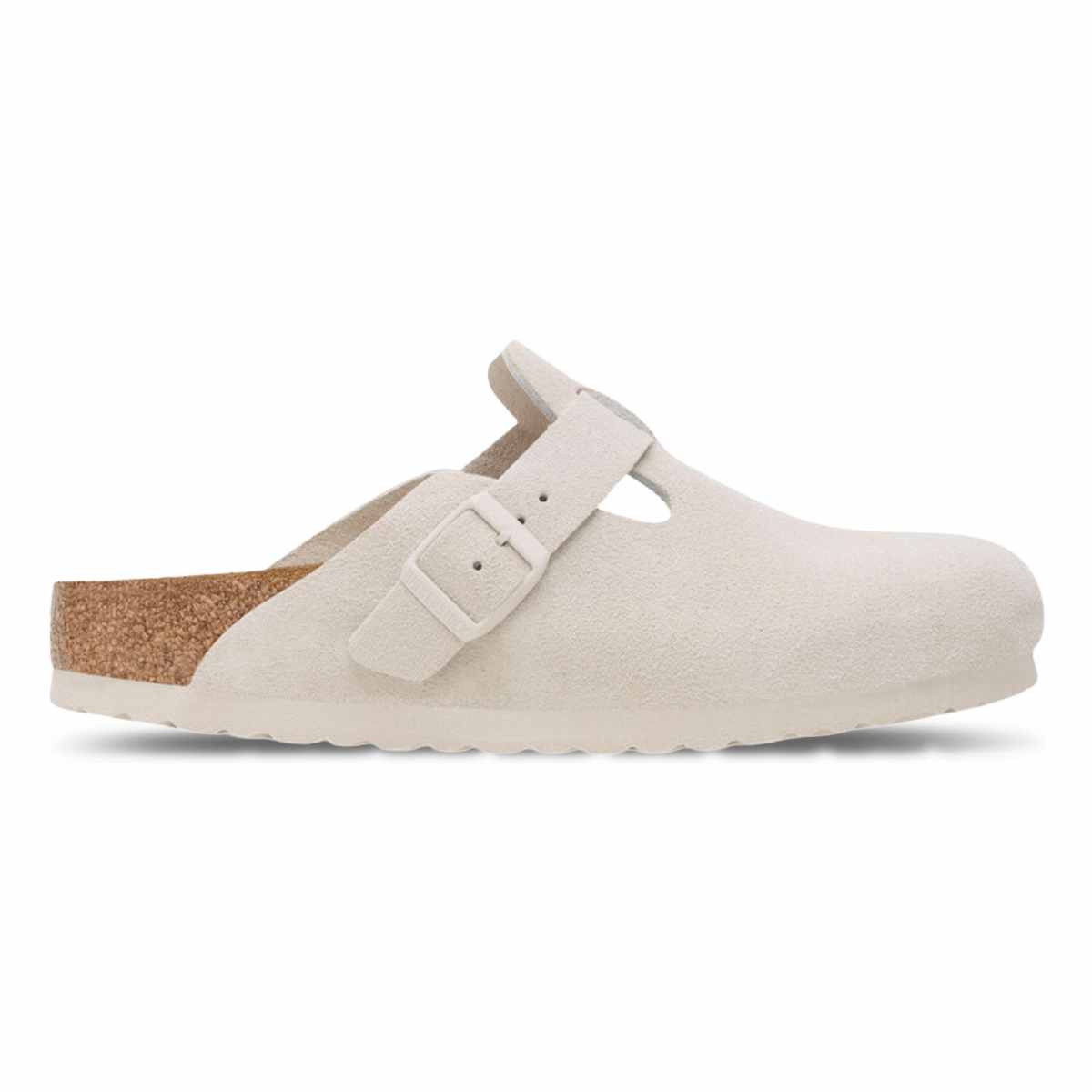Birkenstock Men's Boston Soft Footbed Antique White Suede – Tip