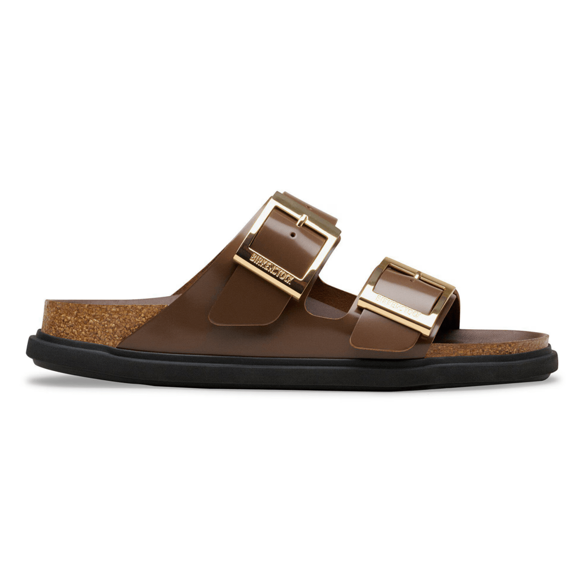 BIRKENSTOCK サンダル ブラウン 41 Birkenstock Women's Arizona Droplet High Shine Carafe Leather
