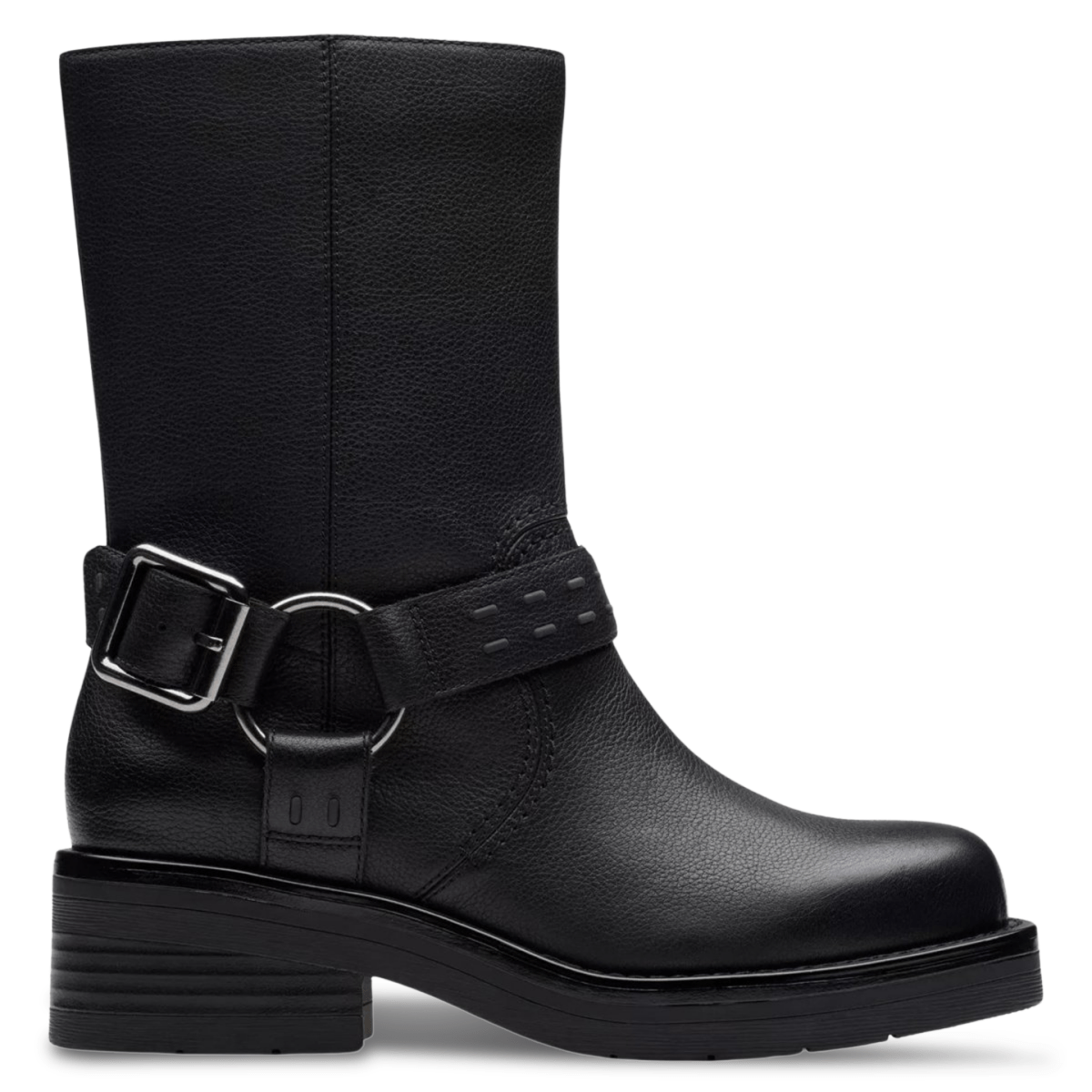 Clarks Collection Black Leather Boots Desert Boot | MJ Footwear main image 3