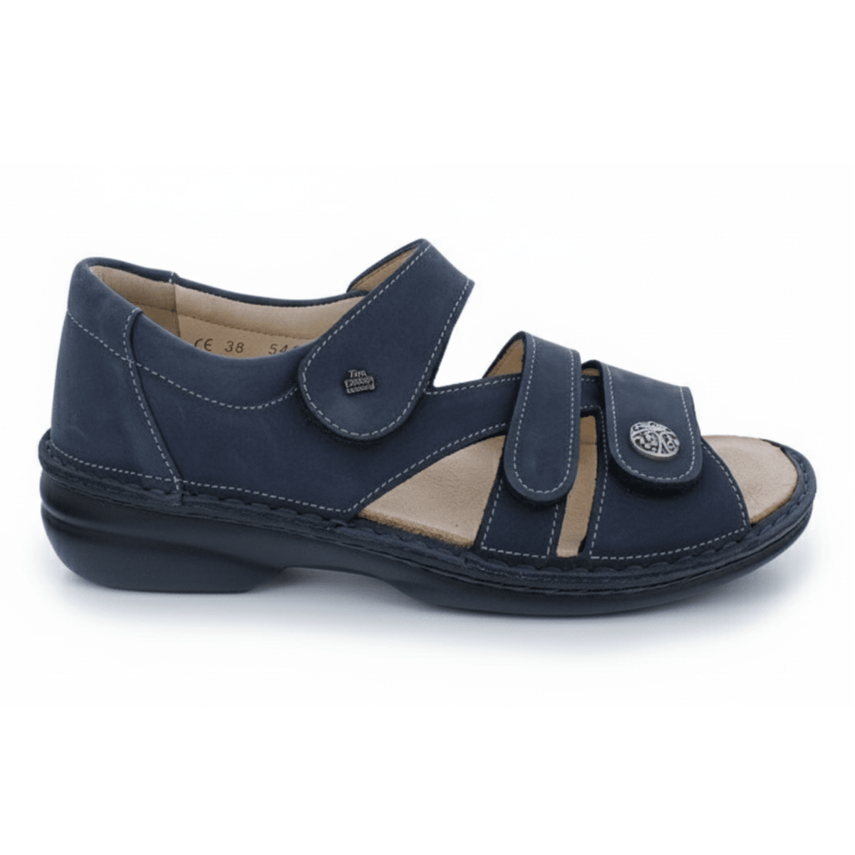Finn Comfort サンダル ネイビー 37 Finn Comfort Women's Biella Soft Marine Nomad Nubuck – Tip Top