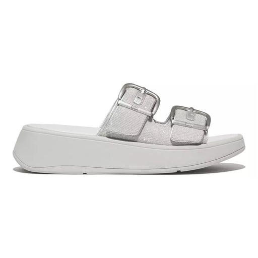 FitFlop Women's F-Mode Buckle Shimmer Silver - 1082778 - Tip Top Shoes of New York