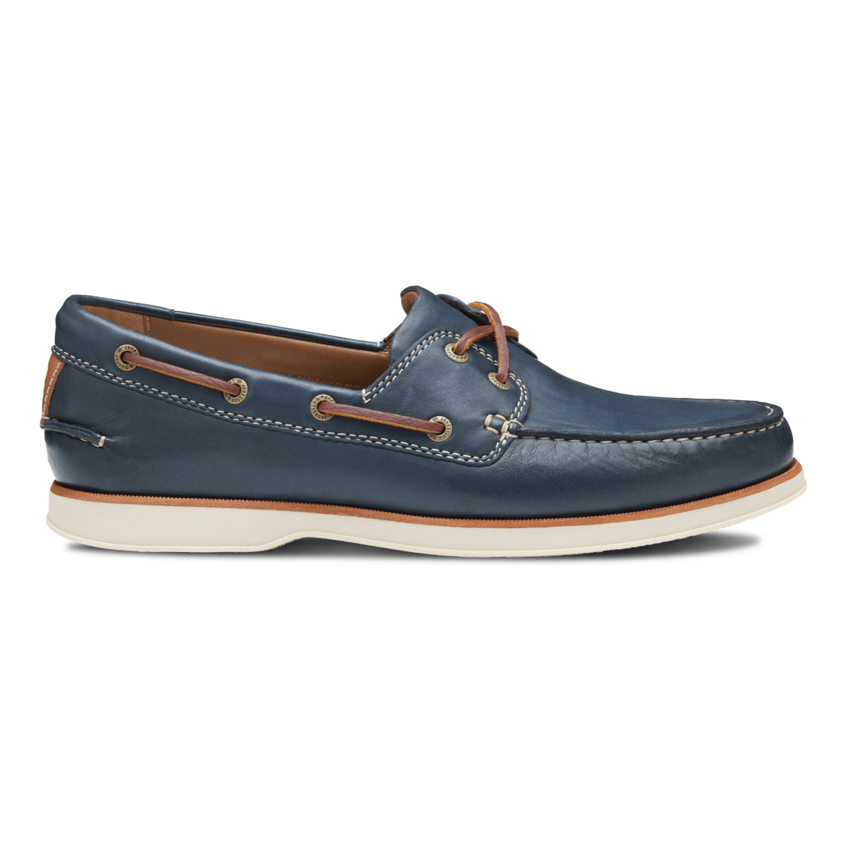 Johnston & Murphy Men's Monaco 2-Eye Boat Shoe - Navy Glove Leather - Size 8
