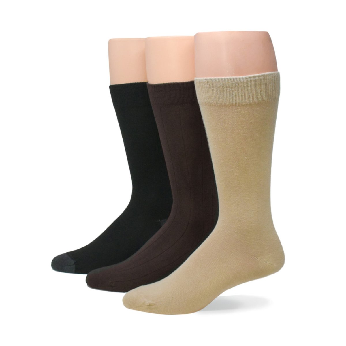 Cotton Crew Dress Sock Ss/Rbr/Tbk Shoe Sizes 6-12
