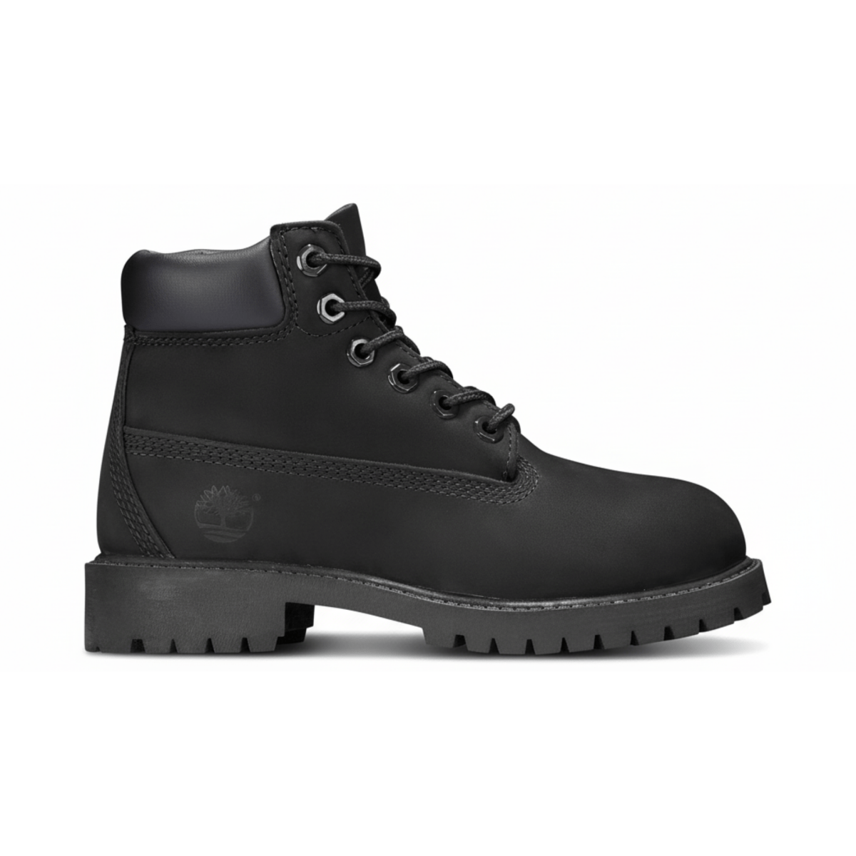 Timberland ティンバーランド 12907 Timberland Kids 12907 6-Inch Classic Boot Black Nubuck Waterproof