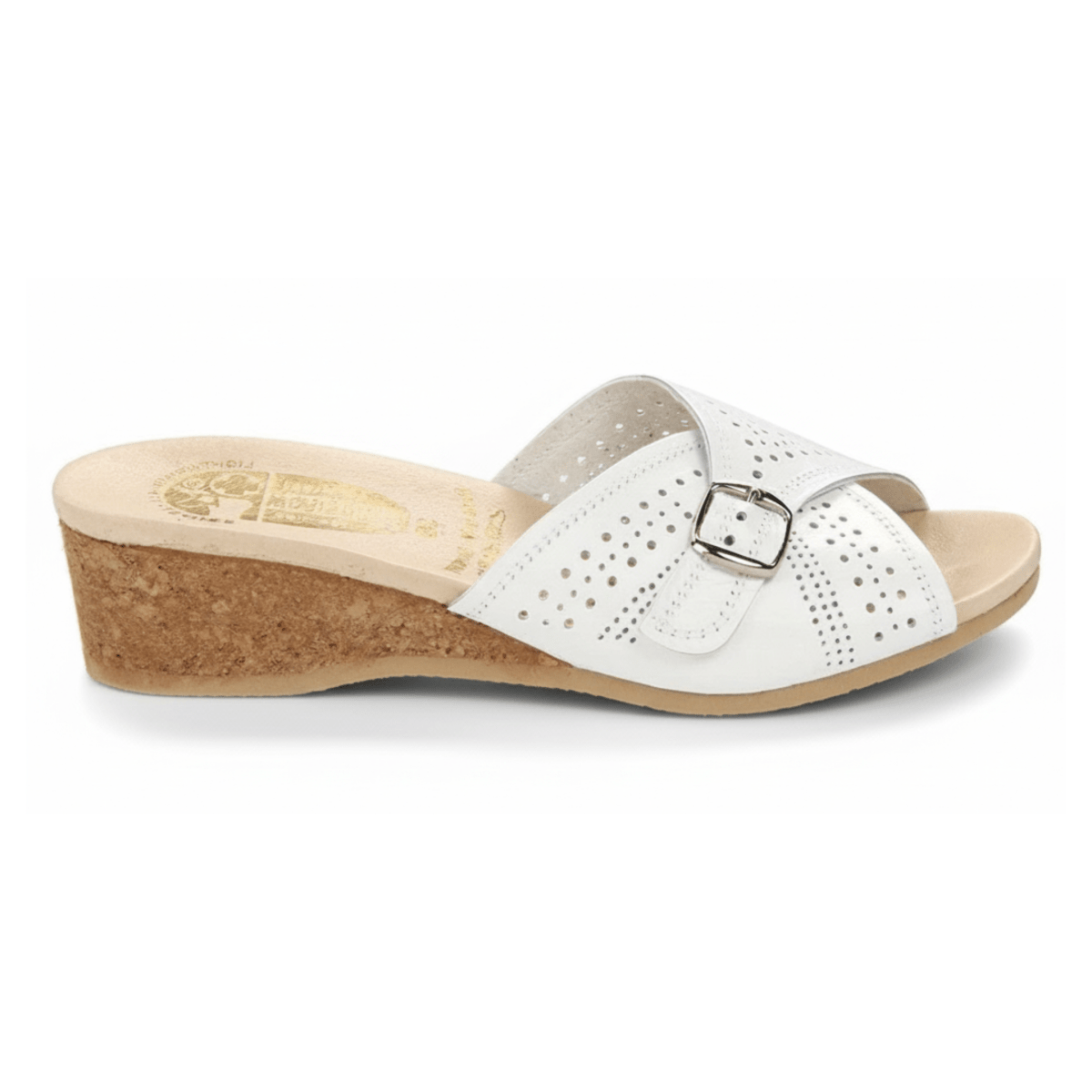 Worishofer Women's 251 Slide White Leather – Tip Top Shoes of New York