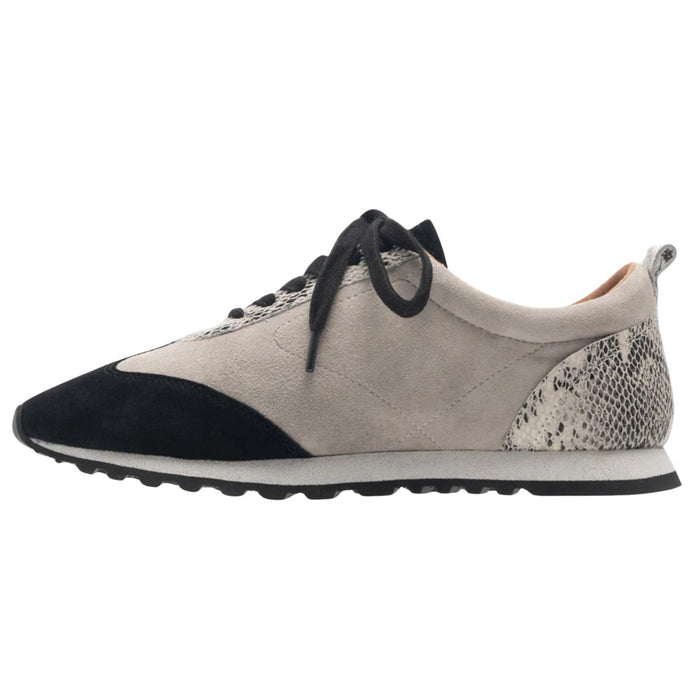 Yes Women's Caren Black/Light Grey Suede/White Snake Print - 3017493 - Tip Top Shoes of New York