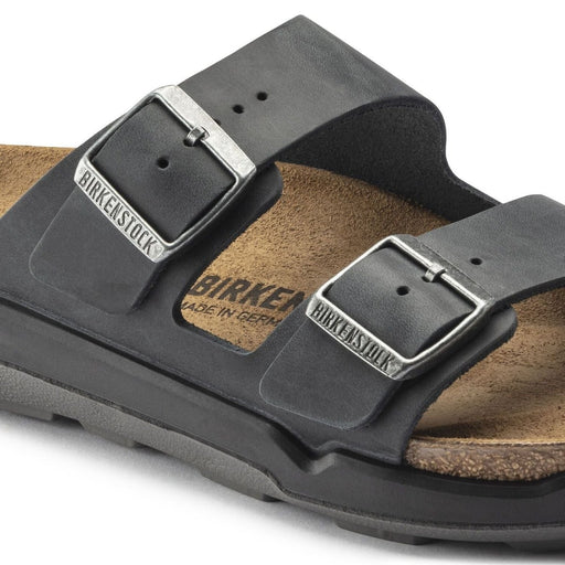 Birkenstock Men's Arizona Rugged Cross Town Black Oiled Leather - 3000008 - Tip Top Shoes of New York