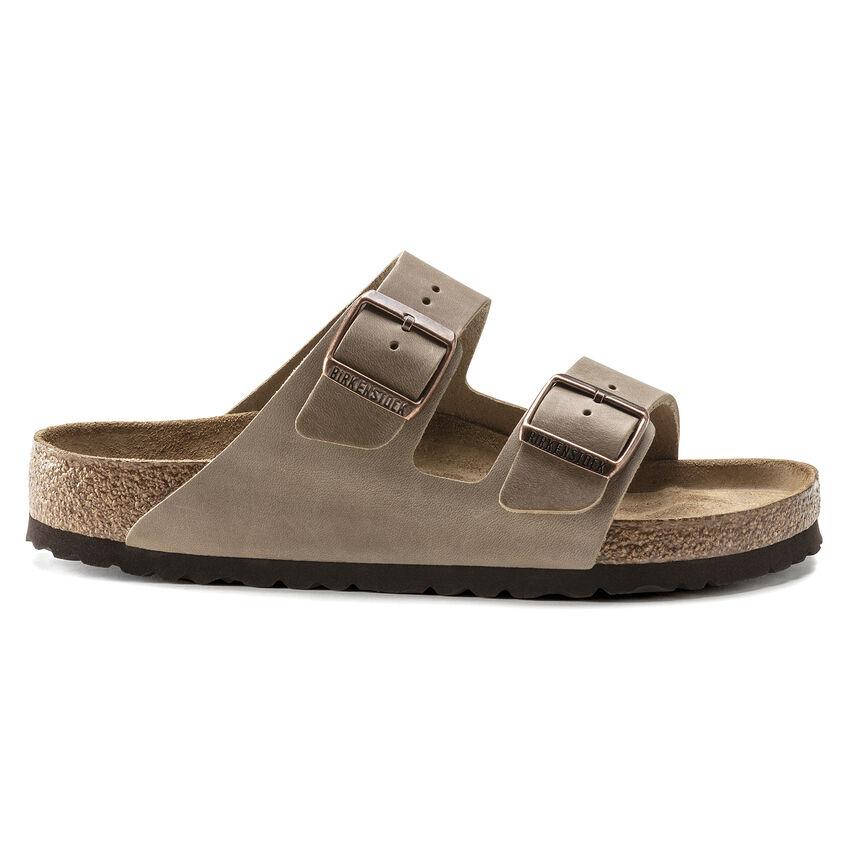 tobacco oiled birkenstocks BIRKENSTOCK Arizona Soft Footbed: Leather The variety of available materials and colours make the model a sandal for all walks of life.Oiled leathers are designed to appear stressed and rustic looking Birkenstock Women's Arizona Soft Footbed