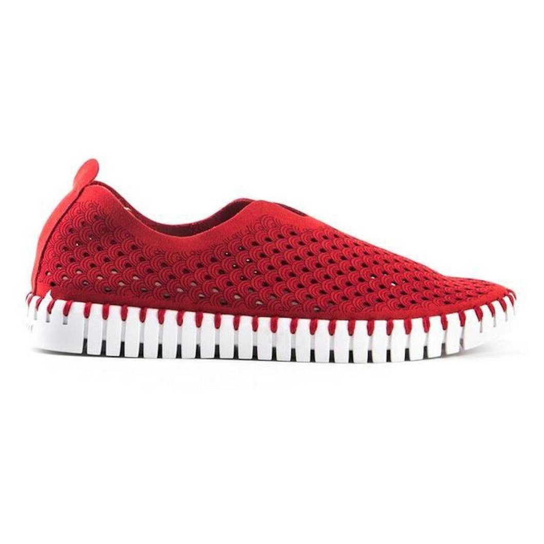 Ilse Jacobsen Women's Tulip 139 Deep Red Perforated - Tip Top