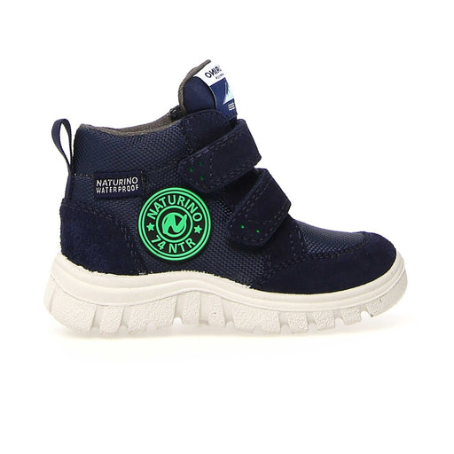 Naturino (Sizes 28-32) Geminae Navy/Green Patch Mid Waterproof - 1078864 - Tip Top Shoes of New York