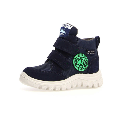 Naturino (Sizes 33-37) Geminae Navy/Green Patch Mid Waterproof - 1078882 - Tip Top Shoes of New York