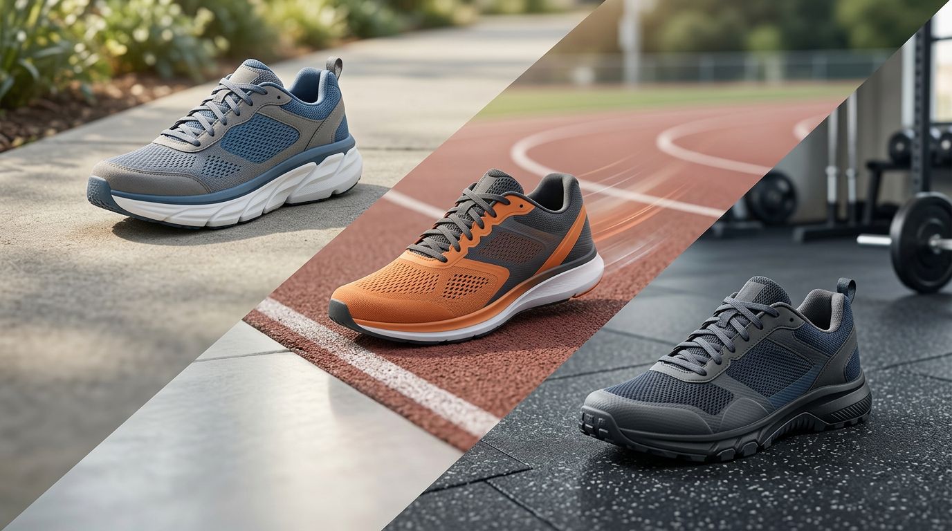 Adidas shoe categories for walking, running, and training