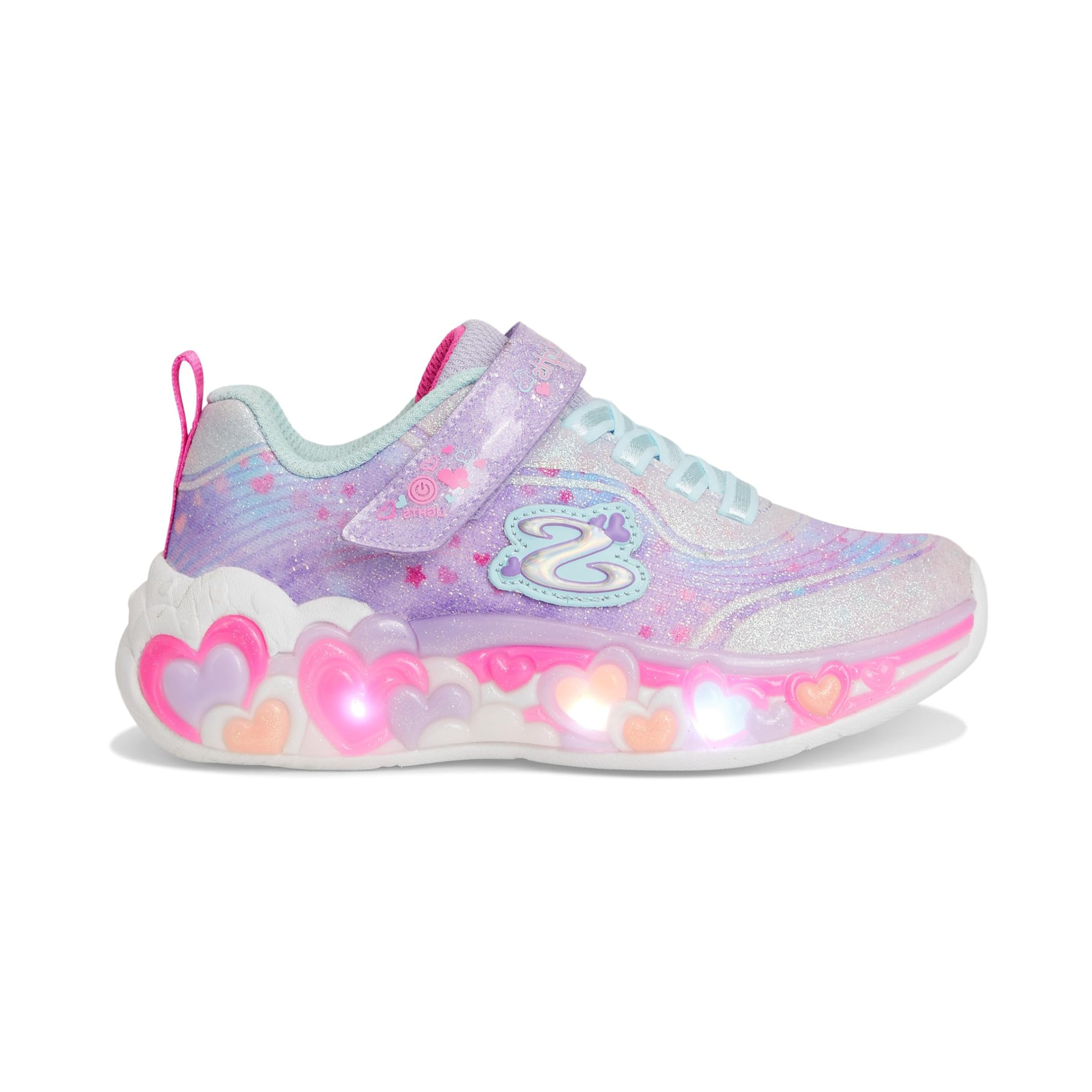 Skechers Girls 302696L Lavendar/Multicolor Eternal Heart