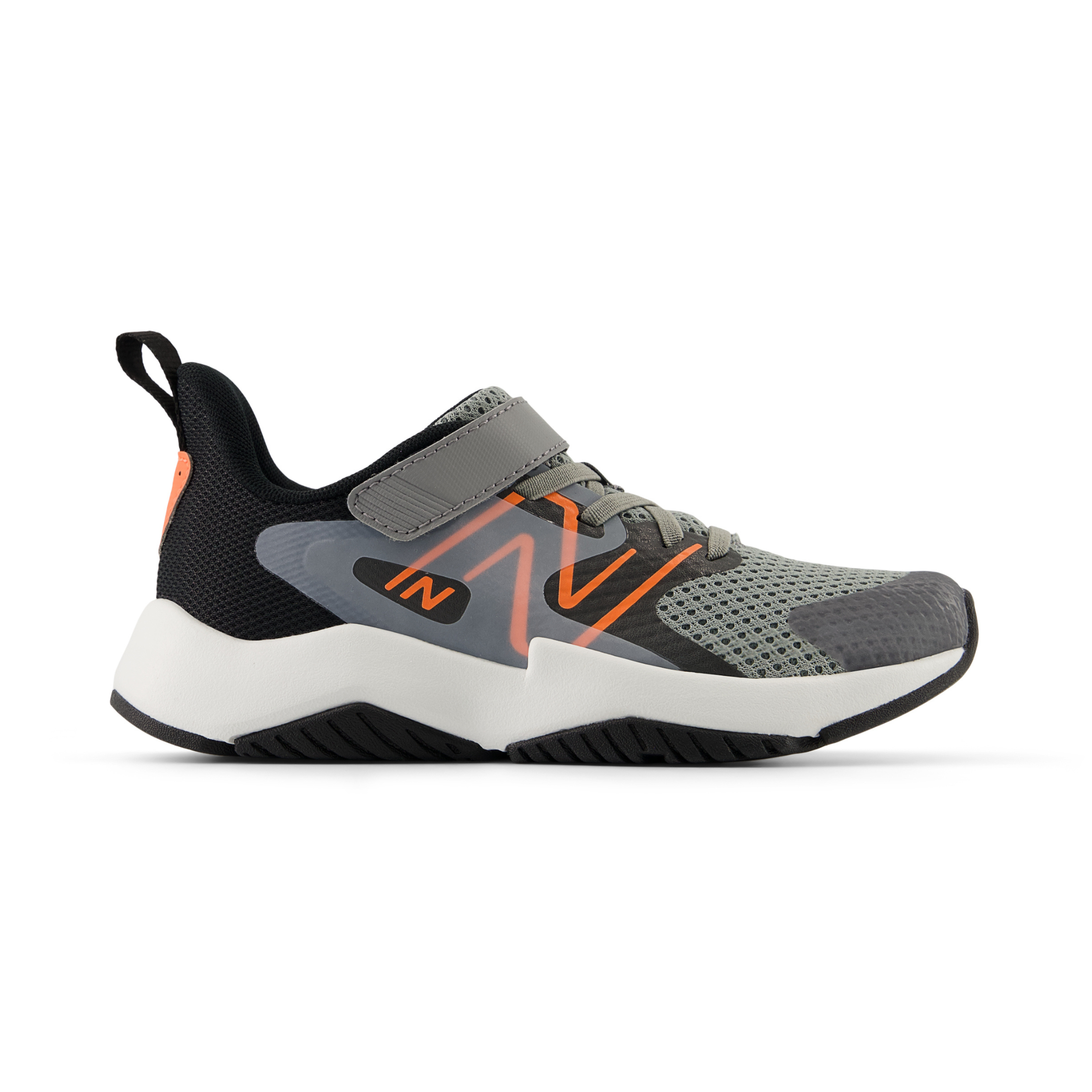 New Balance Kids (Preschool) Rave Run v2 Velcro PRAV2RO Slate Grey/Black/Tangerine Heat