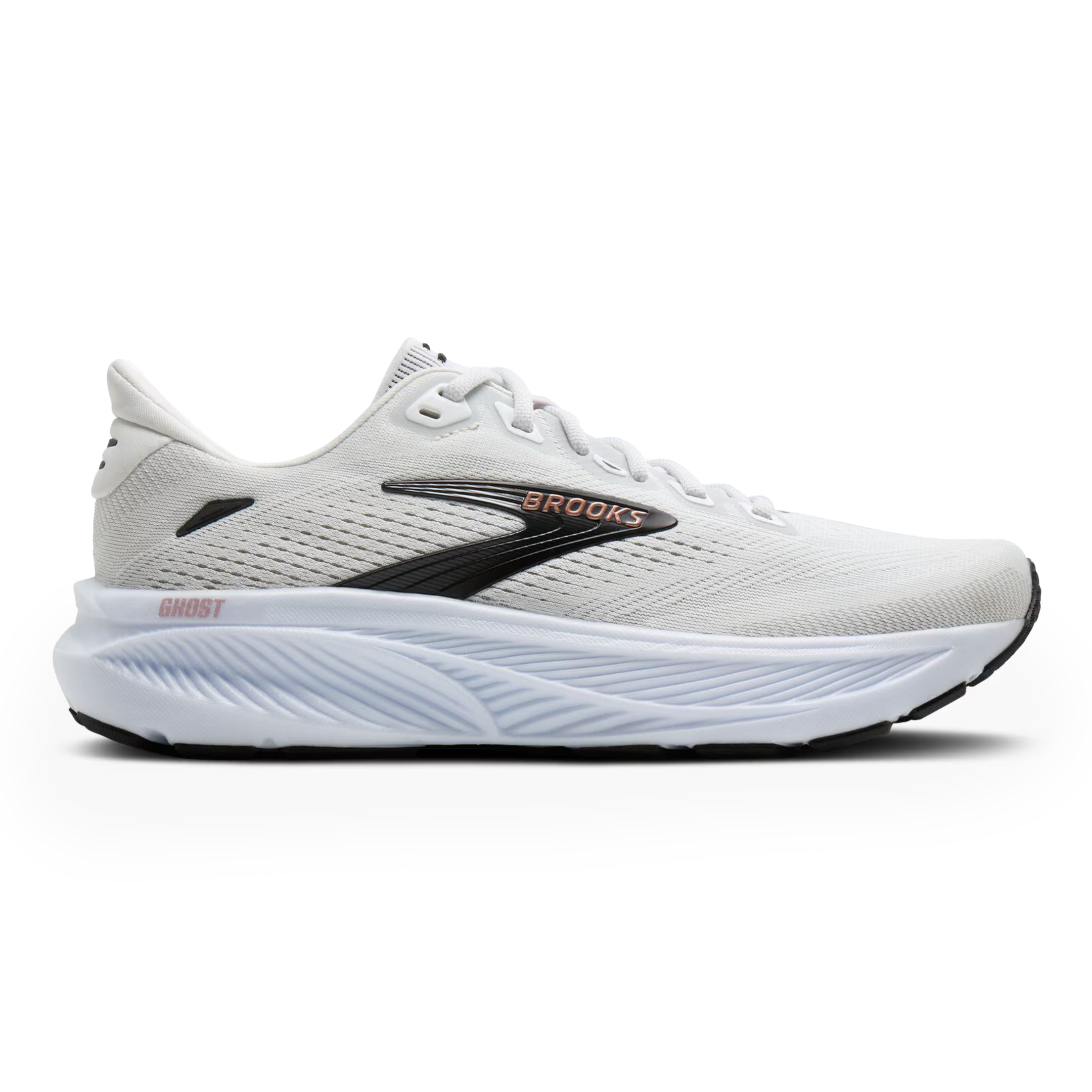 Brooks Women's Ghost 18 White/Black/Rose Gold