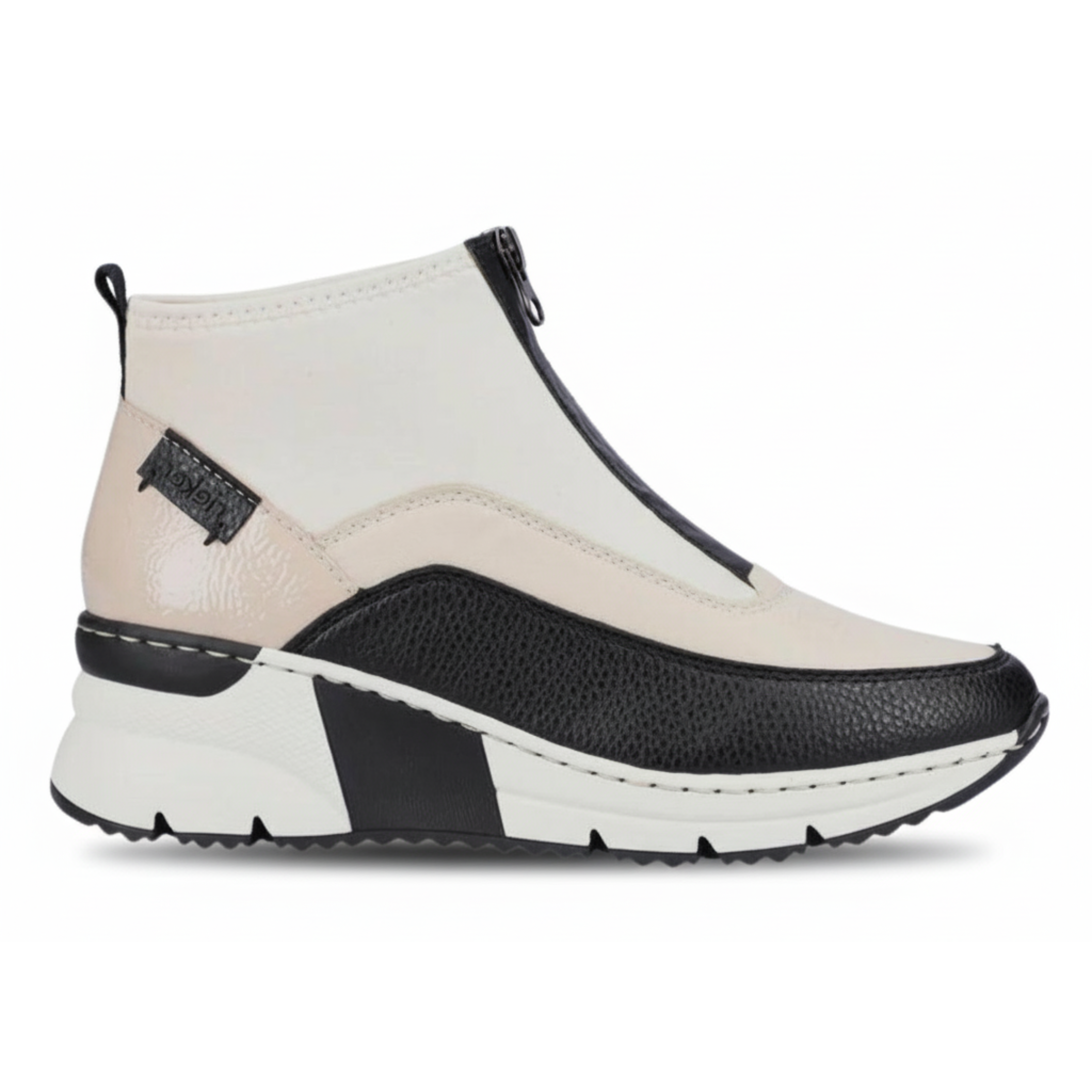 Rieker Women's N6352-60 Kitty Black/Cream