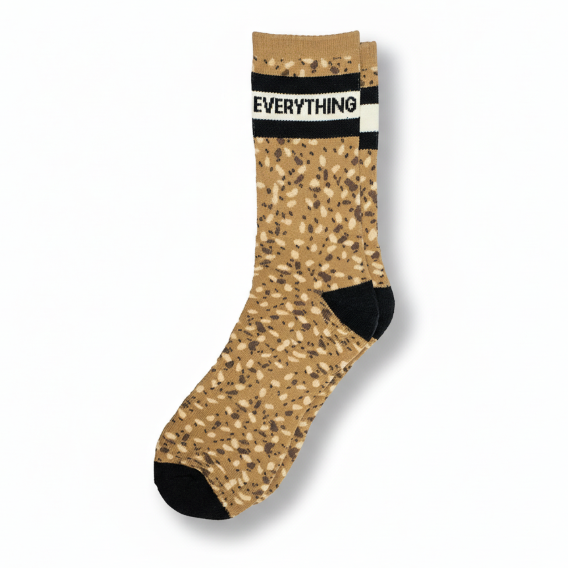 Old Jewish Men Men's Everything Bagel Socks Beige/Black/White