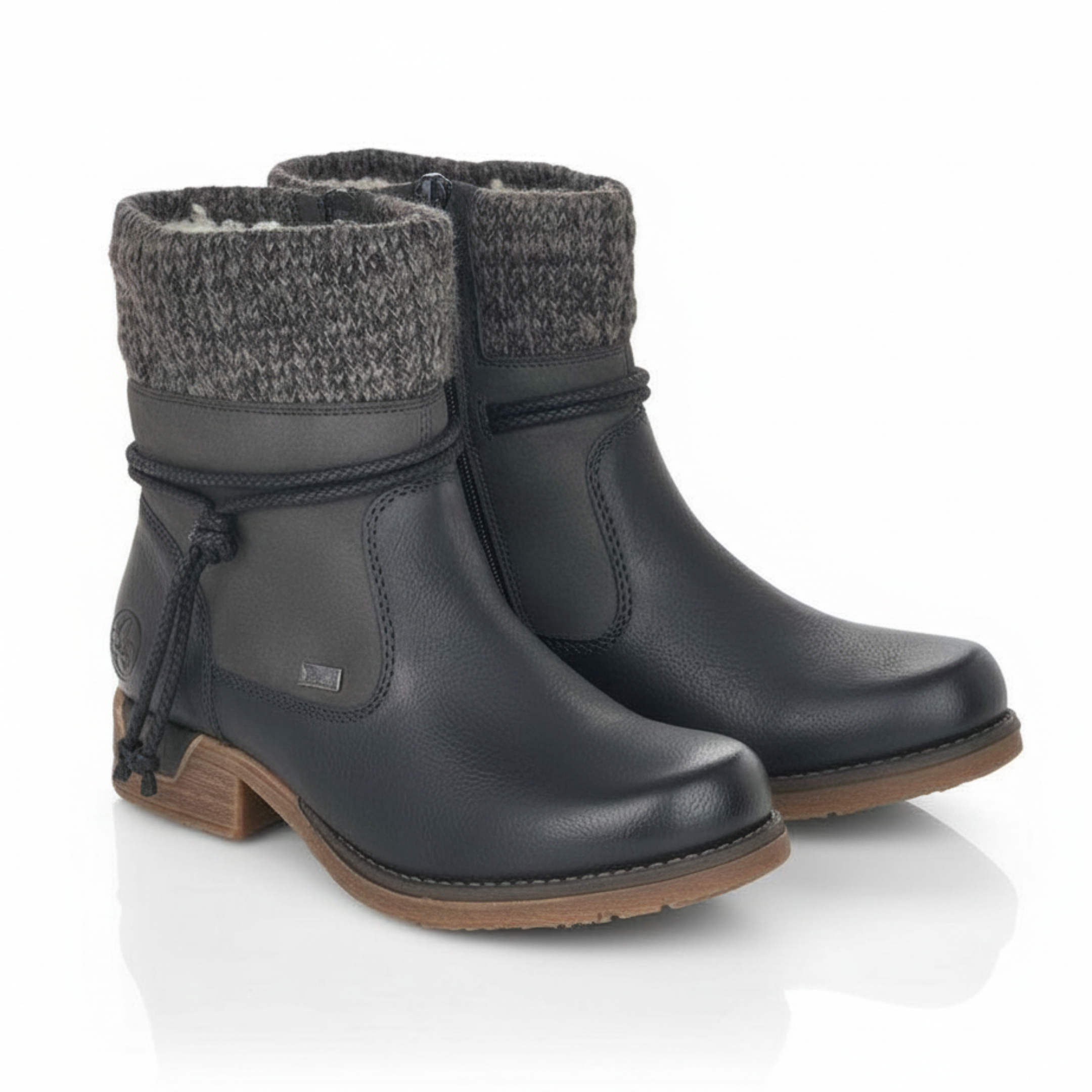 Rieker Women's 79688-00 Waterproof Black Leather