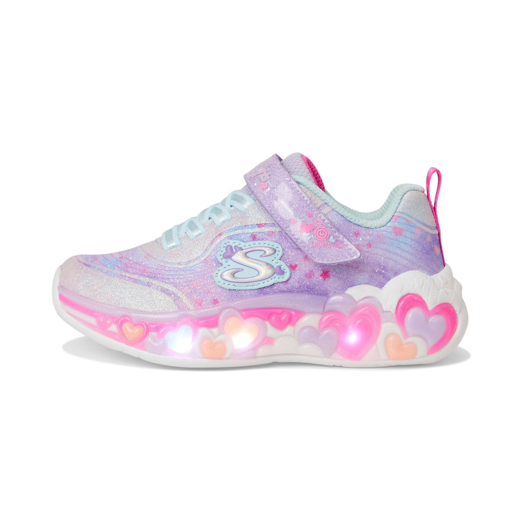 Skechers Girls 302696L Lavendar/Multicolor Eternal Heart