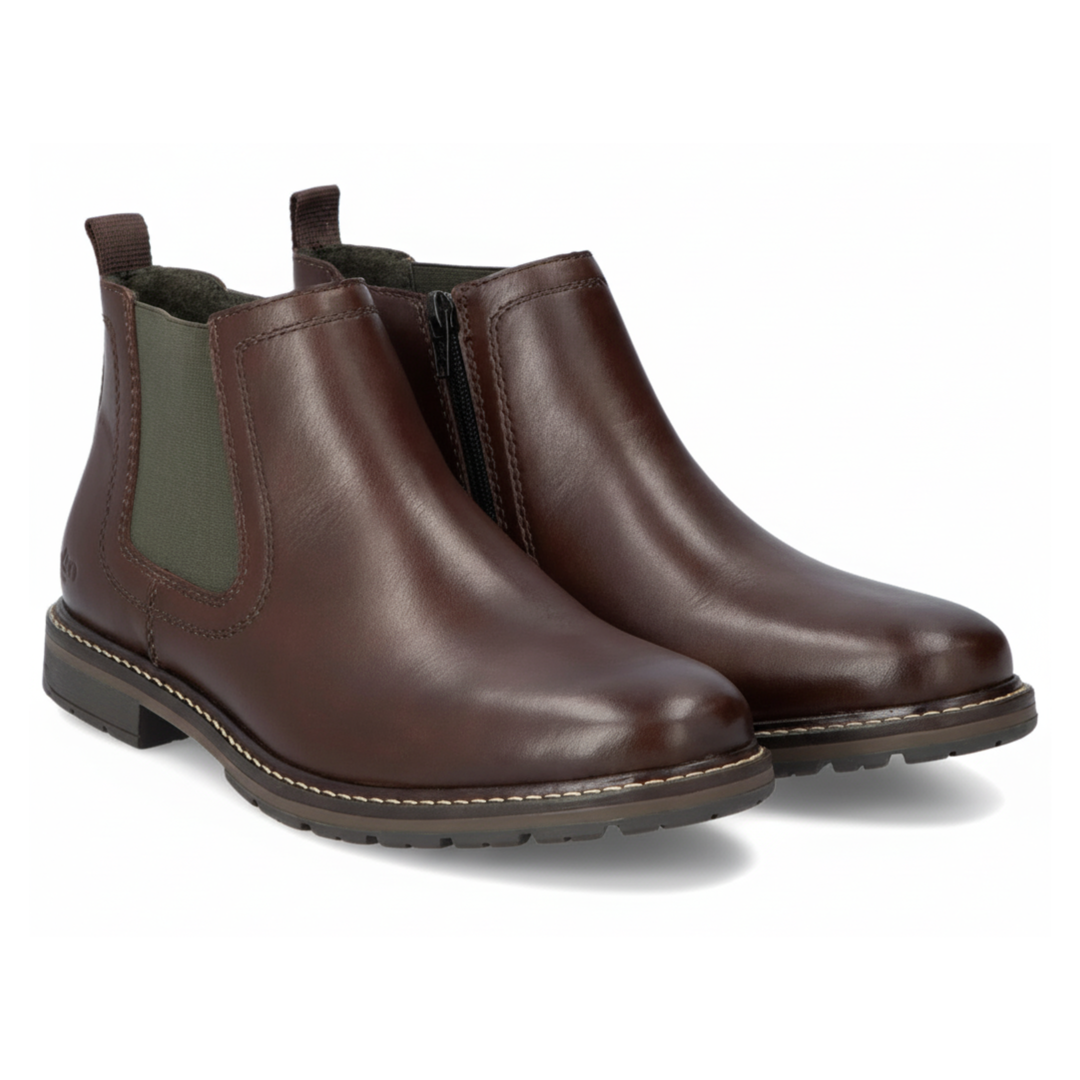 Rieker Men's 13757-25 Chelsea Nougat Brown Leather