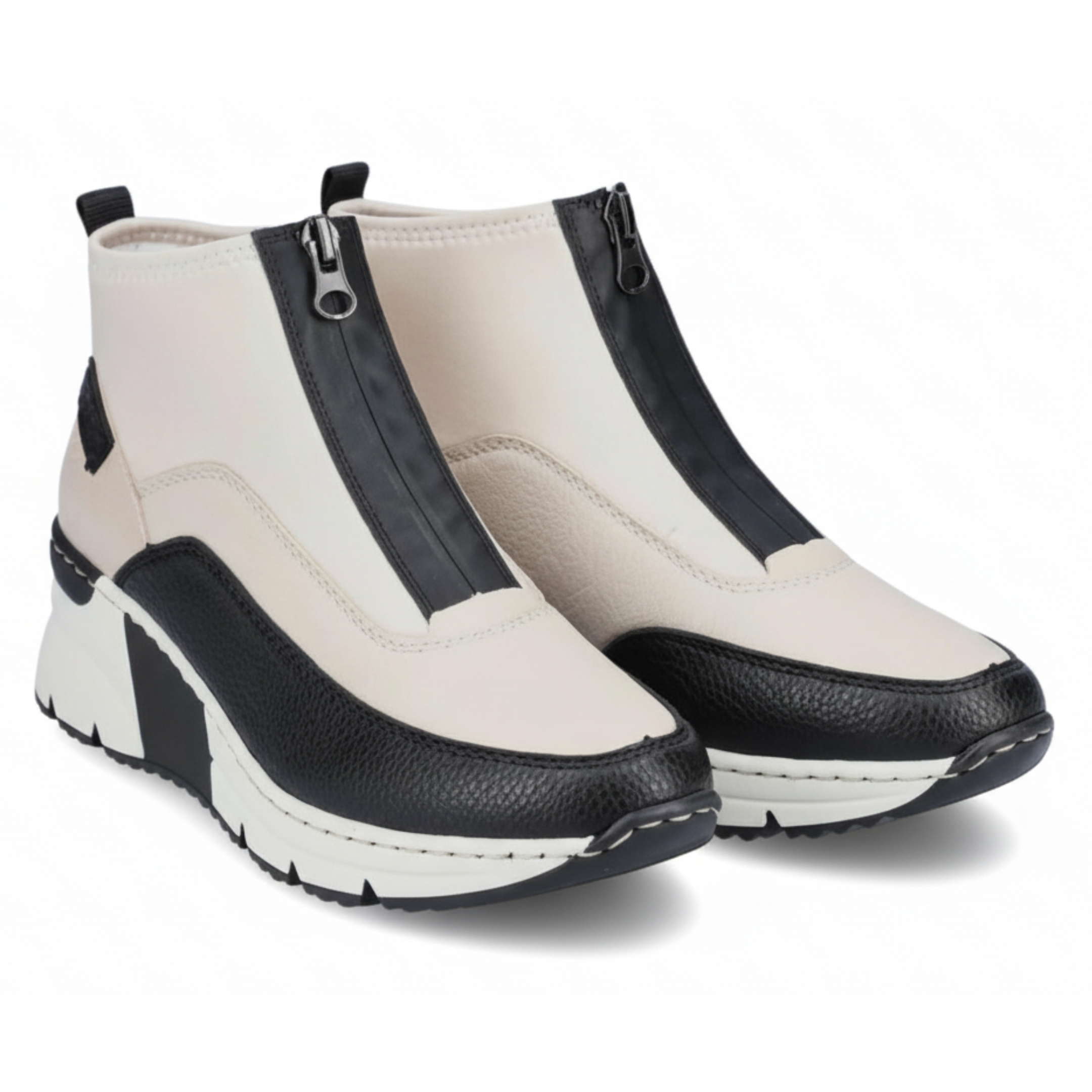 Rieker Women's N6352-60 Kitty Black/Cream