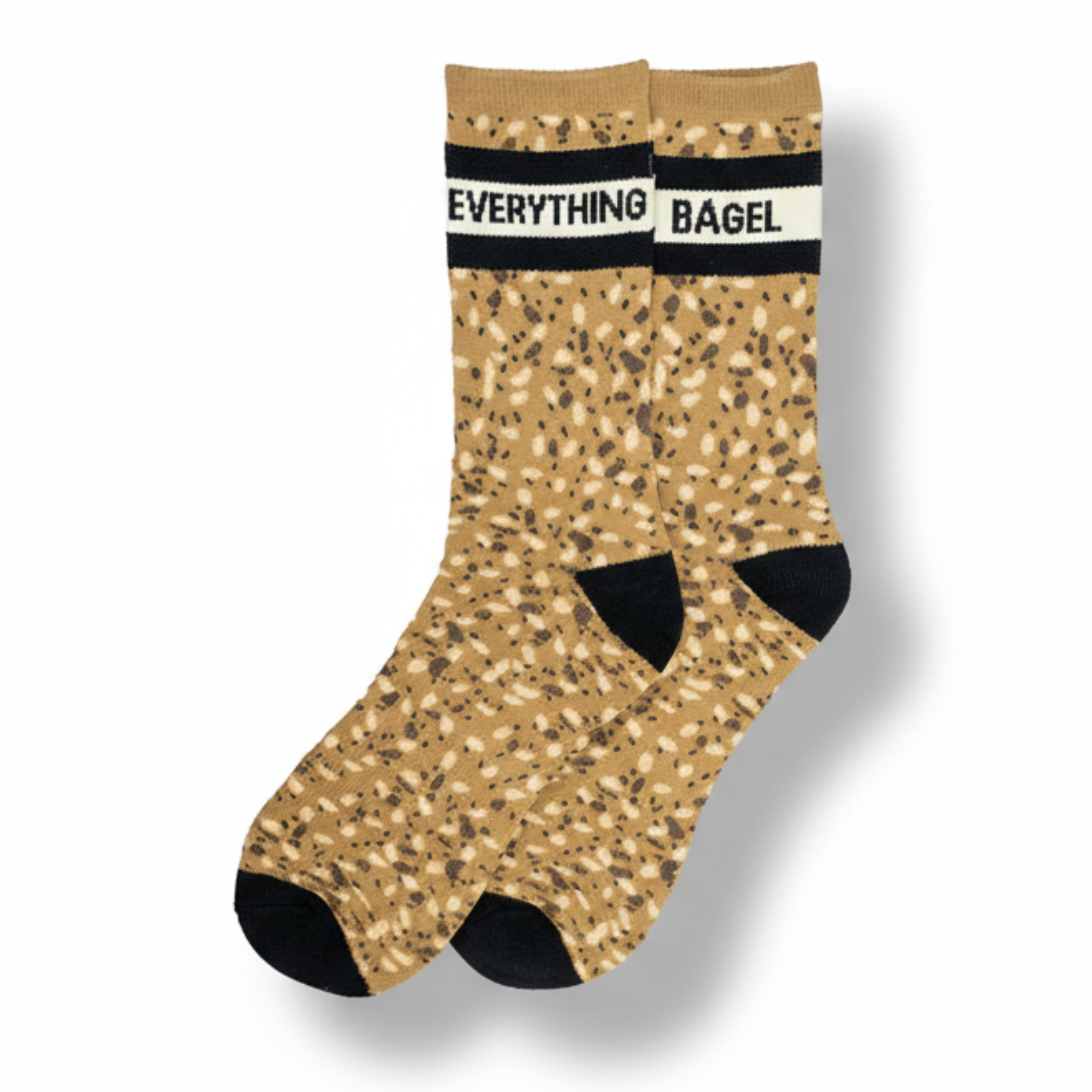 Old Jewish Men Men's Everything Bagel Socks Beige/Black/White