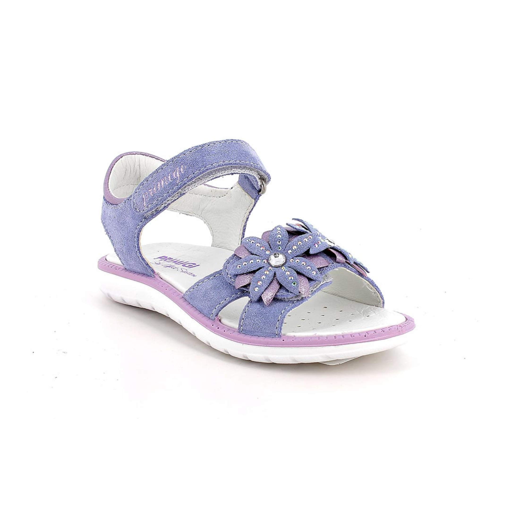 Primigi Girls (Sizes 26-30) Violet/Light Blue Flower