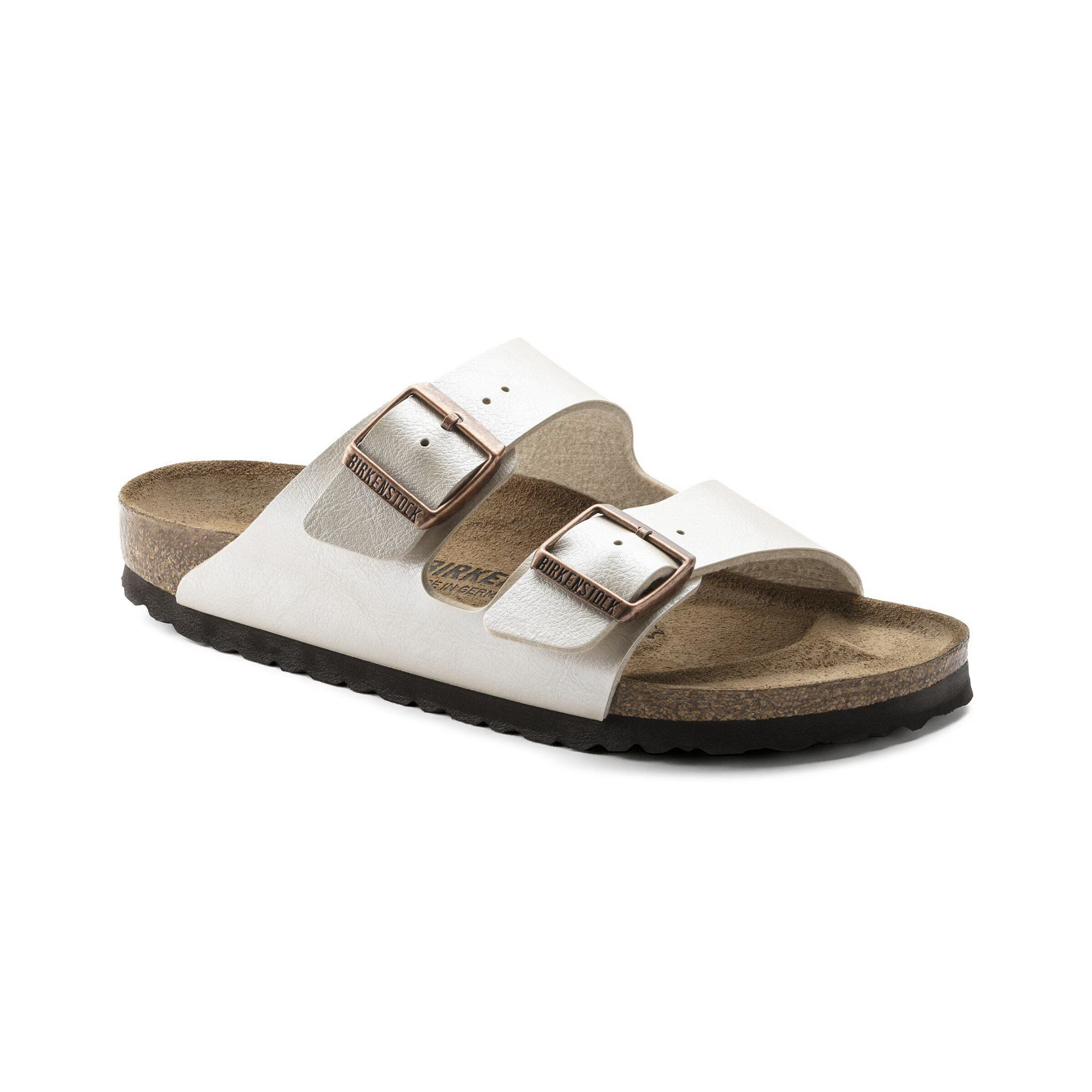 Birkenstock Women's Arizona Birko-Flor Graceful Pearl White