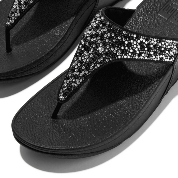 FitFlop Women's Lulu Crystal Mix Black