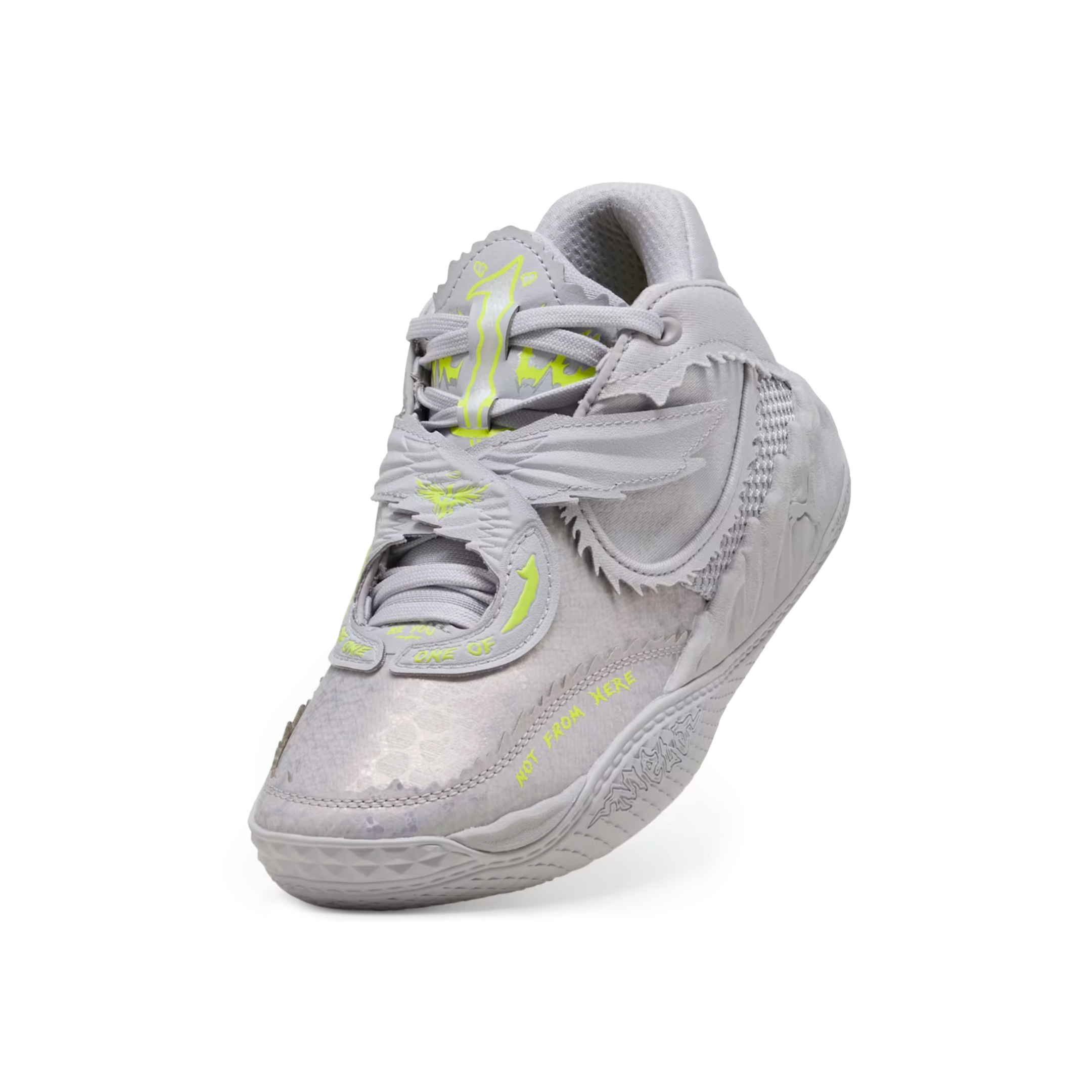 Puma x LaMelo Ball Boys (Grade School) MB.05 Metallic Shine Vibrant Silver/Yellow Alert/Glowing Red