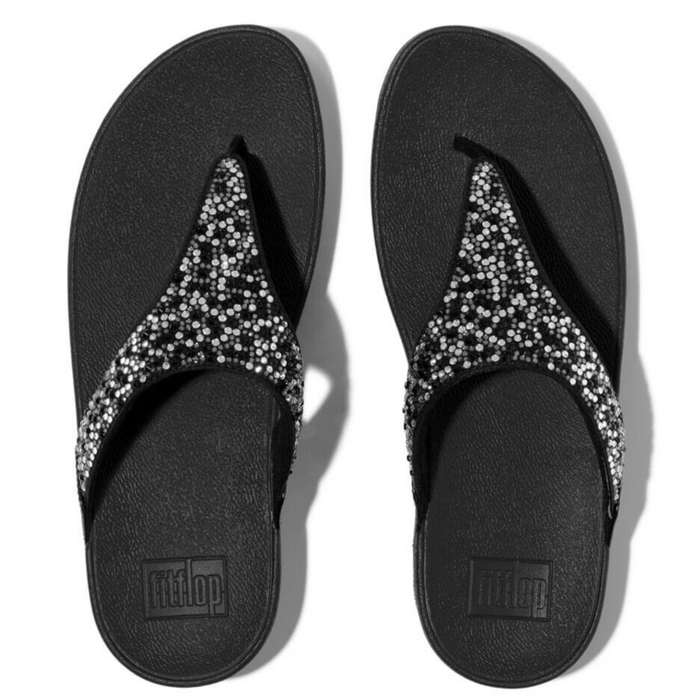 FitFlop Women's Lulu Crystal Mix Black