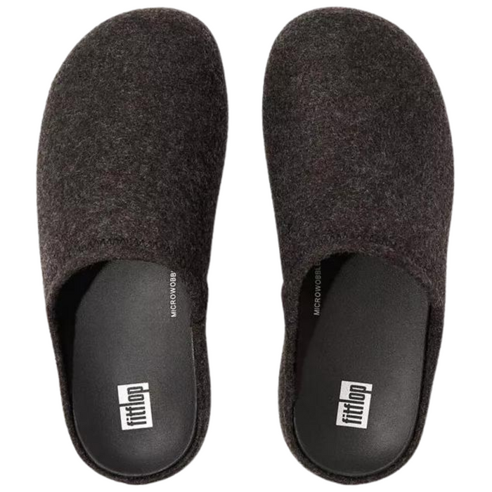 FitFlop Women's Shuv Felt Clog Black