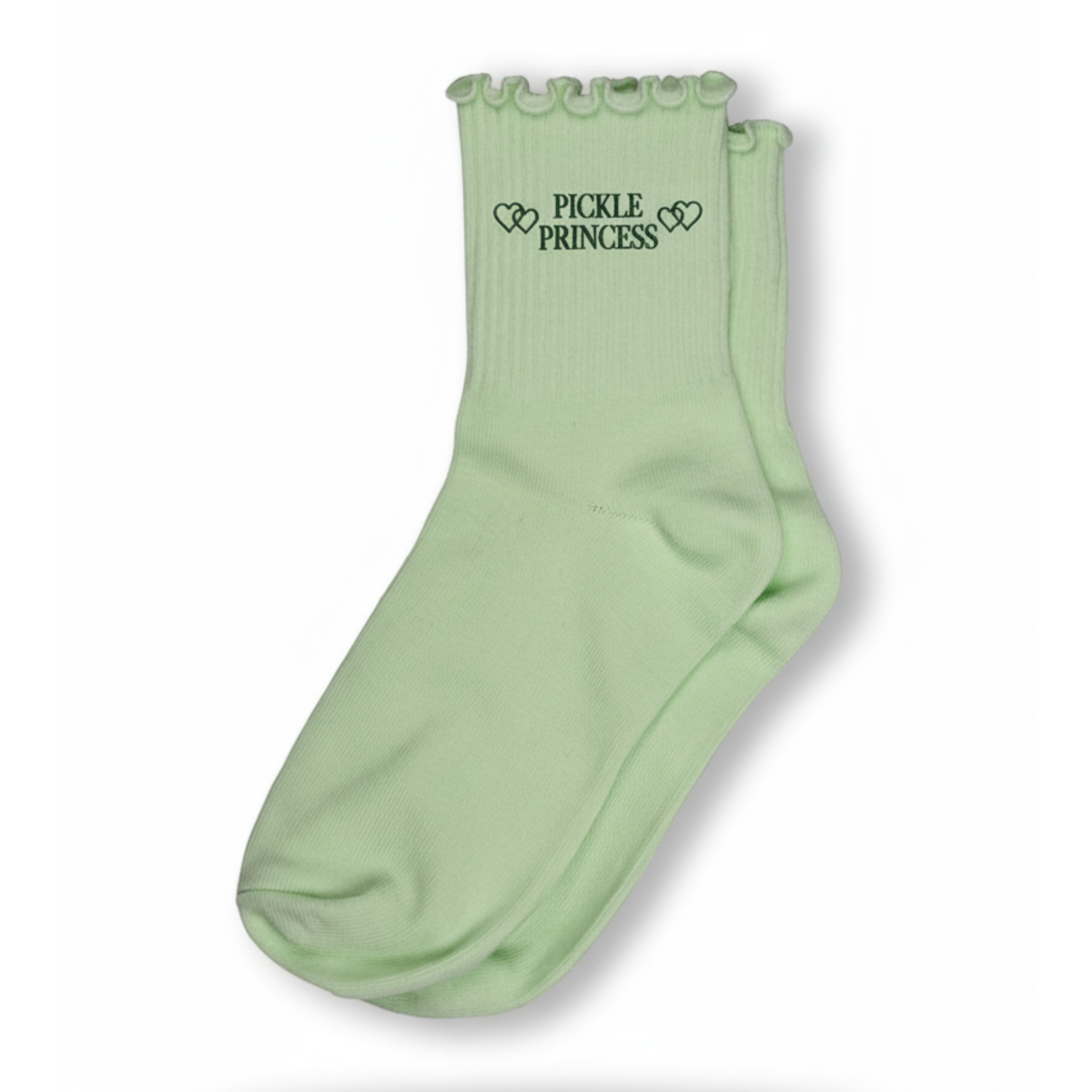 Old Jewish Men Women's Pickle Princess Socks Green