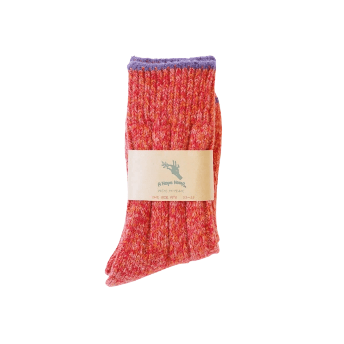 A Hope Hemp Men's Hemp-Wool Blend Sock Red/Indigo - 11044918 - Tip Top Shoes of New York