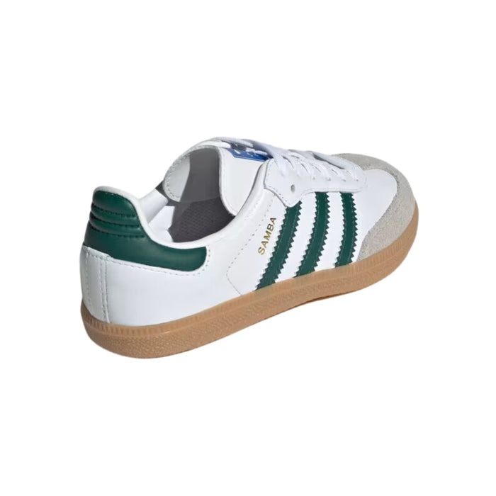 Adidas Boy's (Pre-School) Samba OG Cloud White/Collegiate Green/Gum - 1082706 - Tip Top Shoes of New York