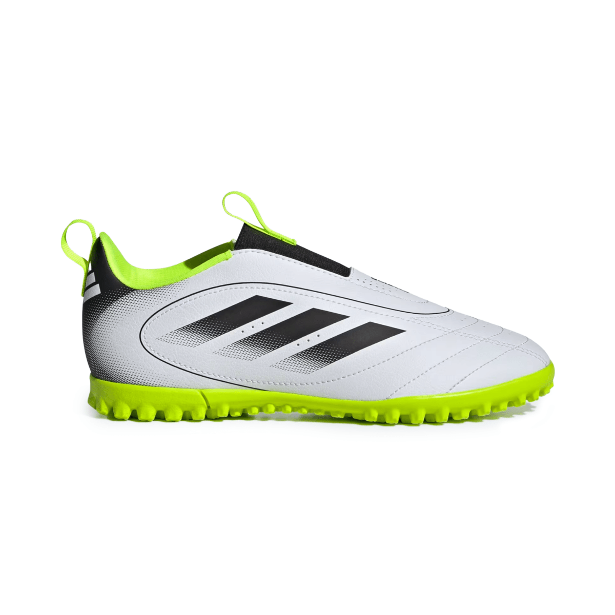 Adidas Kids Goletto IX Laceless Turf Cloud White/Core Black/Lucid Lemon - 1108514 - Tip Top Shoes of New York