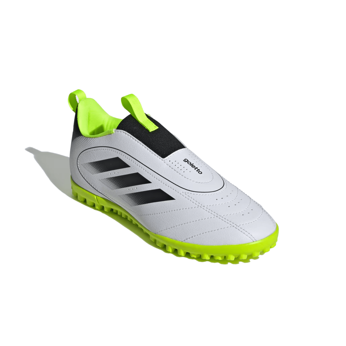 Adidas Kids Goletto IX Laceless Turf Cloud White/Core Black/Lucid Lemon - 1108514 - Tip Top Shoes of New York