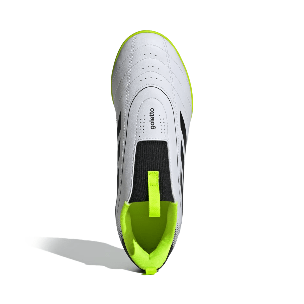 Adidas Kids Goletto IX Laceless Turf Cloud White/Core Black/Lucid Lemon - 1108514 - Tip Top Shoes of New York