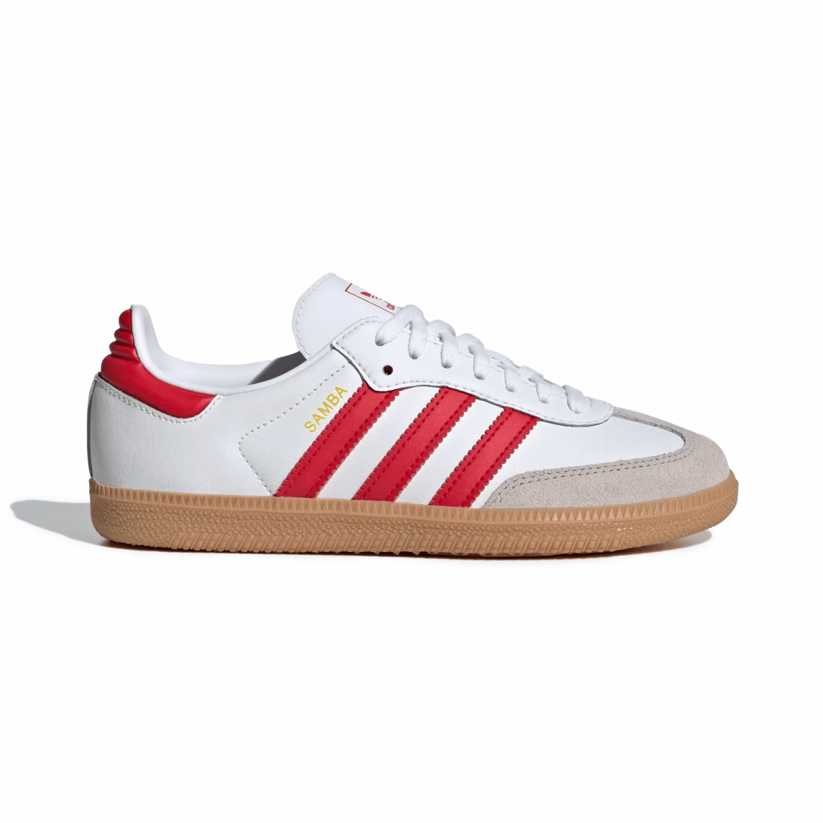Adidas Kids' (Grade School) Samba OG Cloud White/Better Scarlet/Gum - 1096846 - Tip Top Shoes of New York