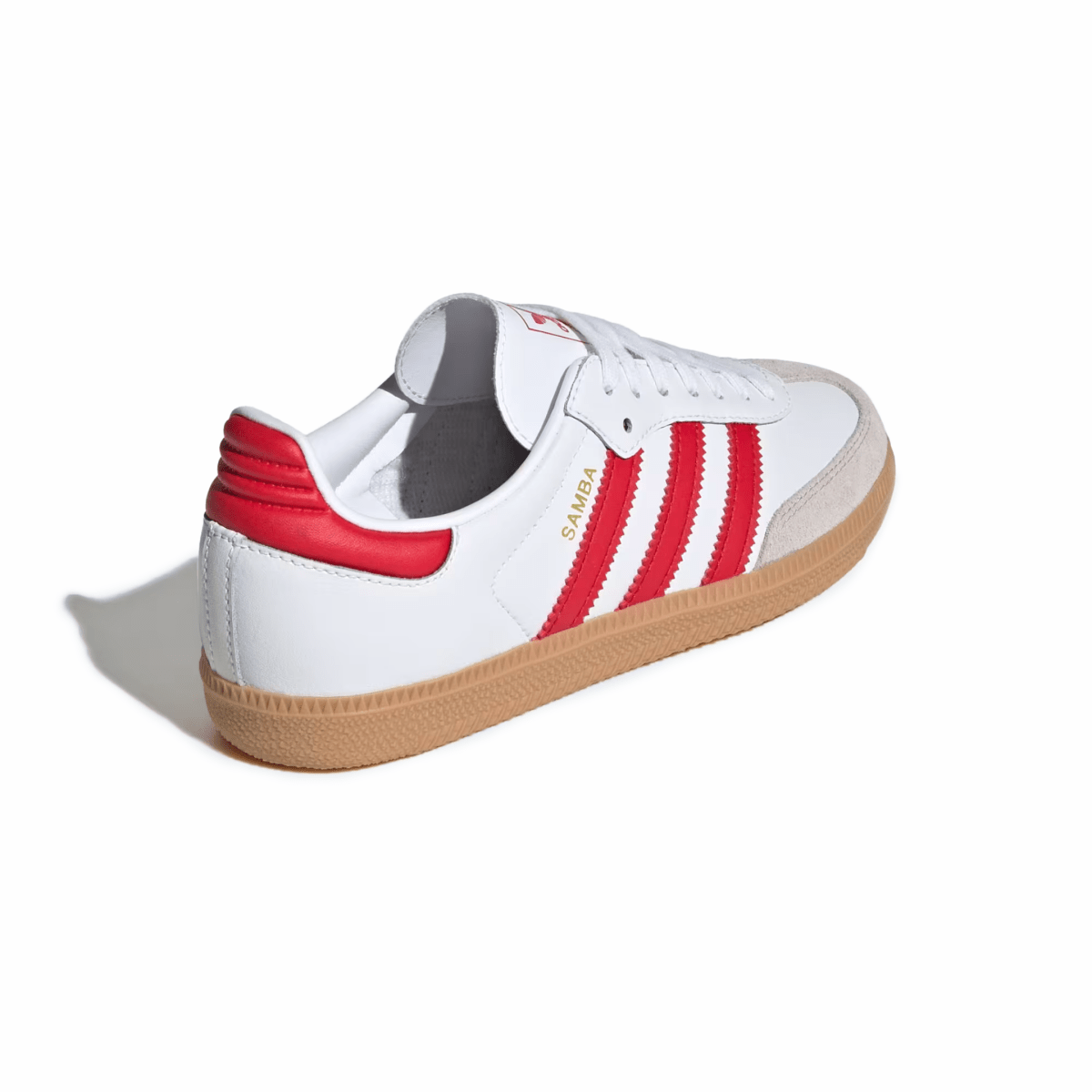 Adidas Kids' (Grade School) Samba OG Cloud White/Better Scarlet/Gum - 1096846 - Tip Top Shoes of New York
