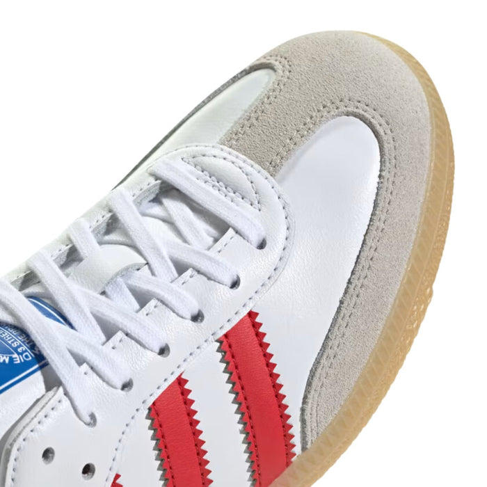 Adidas Kid's (Grade School) Samba OG Cloud White/Collegiate Red/Gum - 1088347 - Tip Top Shoes of New York