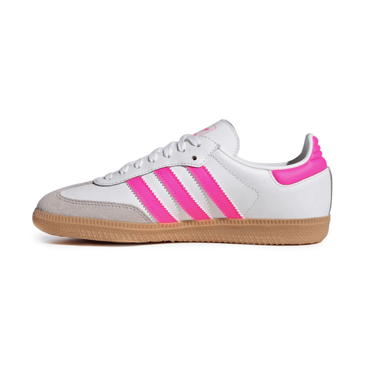 Grade School adidas Samba OG Shoes - White/Pink 6 Grade School adidas Samba OG Shoes - White/Pink 6