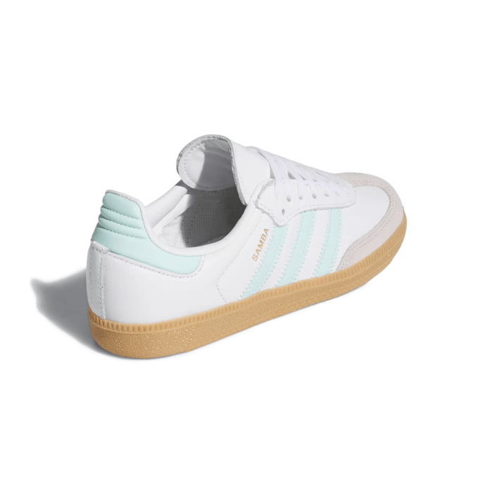 Adidas Kid's (Grade School) Samba OG Cloud White/Semi Flash Aqua/Gum - 1090375 - Tip Top Shoes of New York