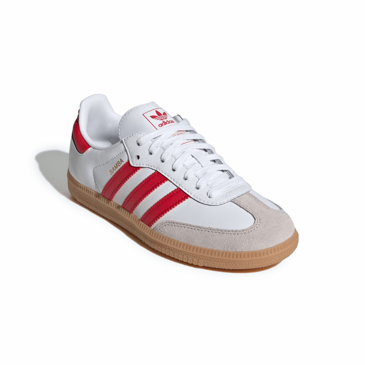 Adidas Kids' (Preschool) Samba OG Cloud White/Better Scarlet/Gum - 1096860 - Tip Top Shoes of New York