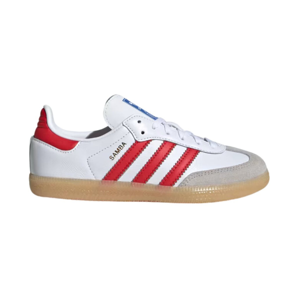 Adidas Kid s Preschool Samba OG Cloud White Collegiate Red Gum Tip Top Shoes of New York