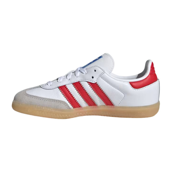 Adidas Kid's (Preschool) Samba OG Cloud White/Collegiate Red/Gum - 1084887 - Tip Top Shoes of New York