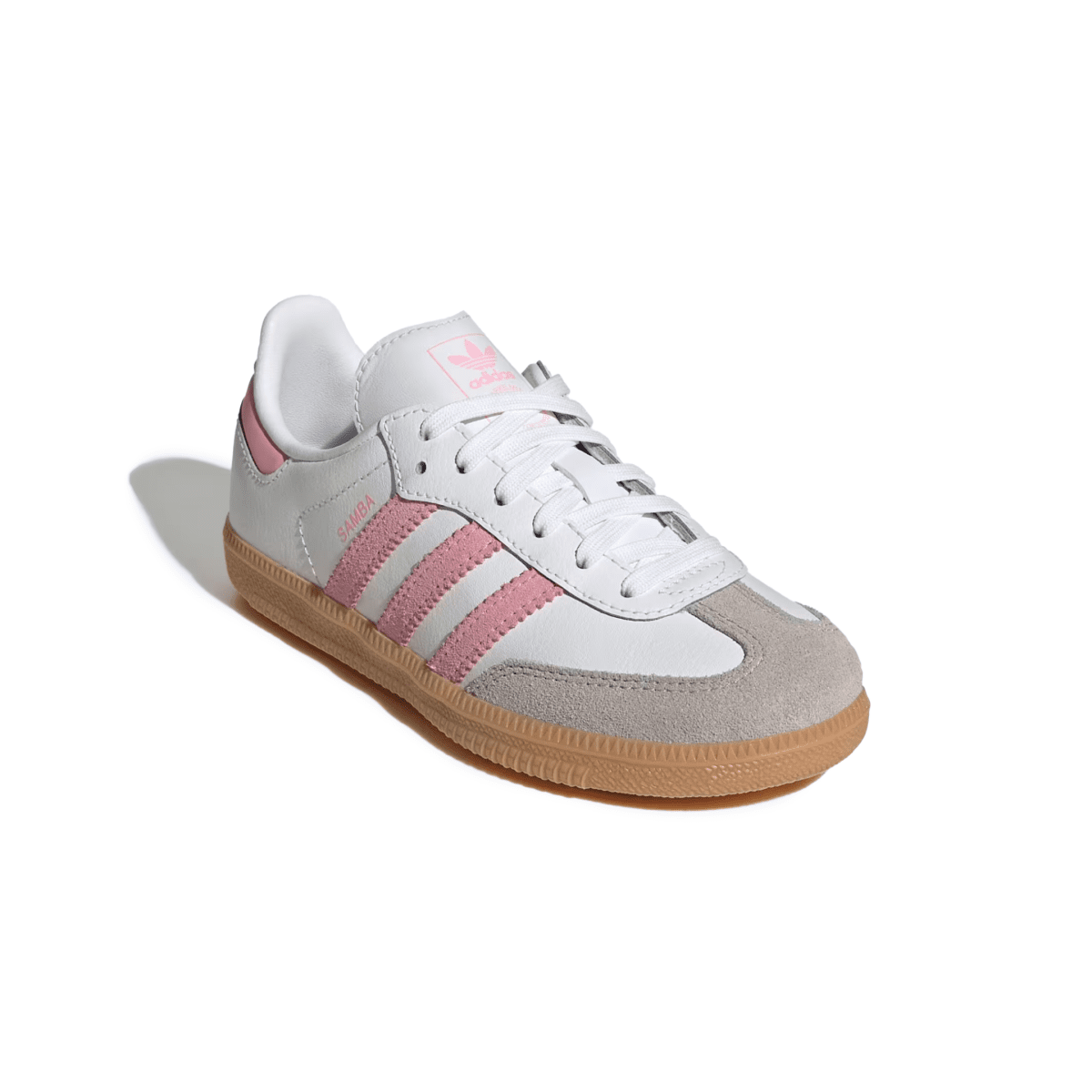 Adidas Kids (Preschool) Samba OG Cloud White/Light Pink/Gum - 1102543 - Tip Top Shoes of New York