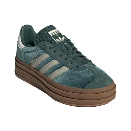 Adidas Women's Gazelle Bold Mineral Green/Putty Grey Velvet - 10050496 - Tip Top Shoes of New York