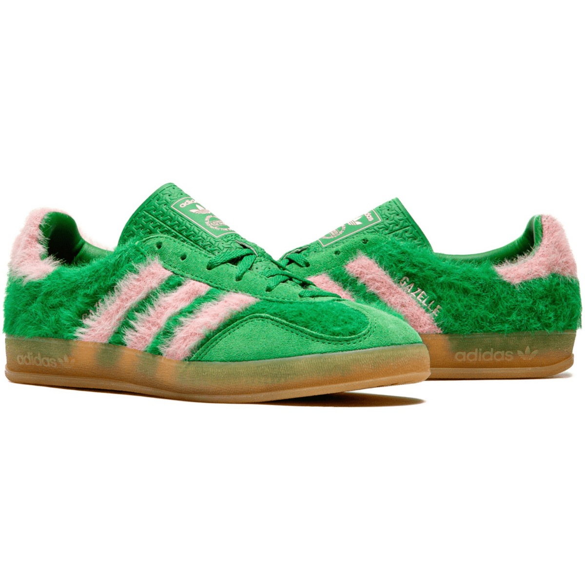 Adidas Women's Gazelle Indoor Green/Glo Pink/Gum 3 - 11005406 - Tip Top Shoes of New York